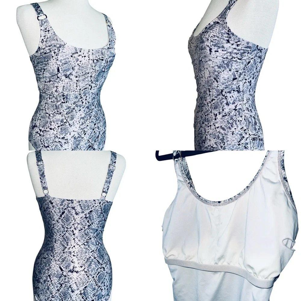 Calvin Klein Snakeskin One-Piece Swimsuit
